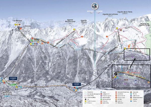 Brevent-Flegere Ski Resort Piste Map