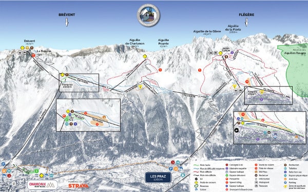 Brevent-Flegere Ski Resort Piste Map