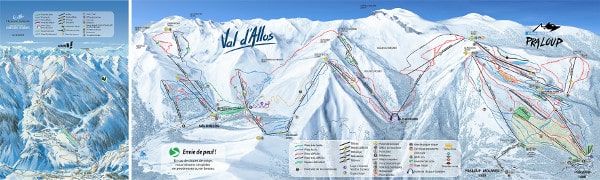 L'Espace Lumiere Ski Resort Piste Map