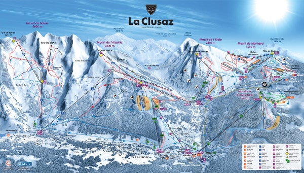 La Clusaz Ski Resort Piste Map