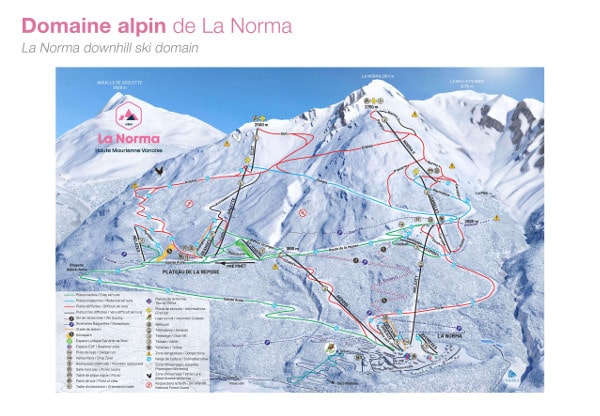 La Norma Ski Resort Piste Ski Map