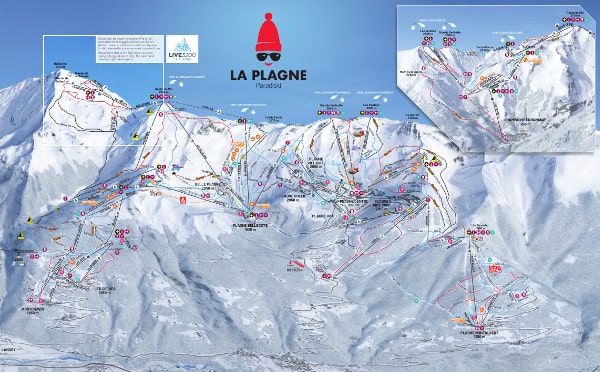 La Plagne Ski Resort Piste Map