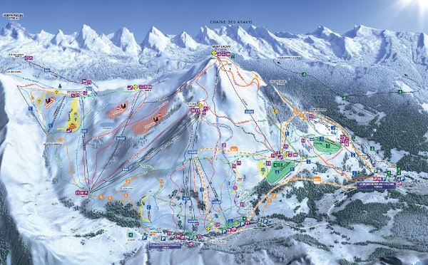 Le Grand Bornand Ski Resort Piste Map
