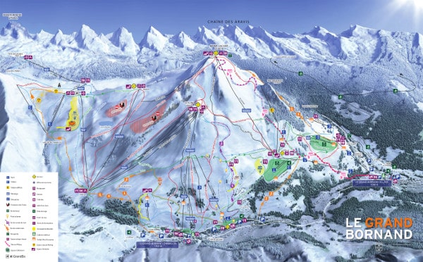 Le Grand Bornand Ski Resort Piste Map