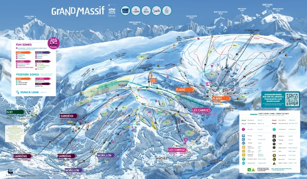 Le Grand Massif Ski Resort Piste Map