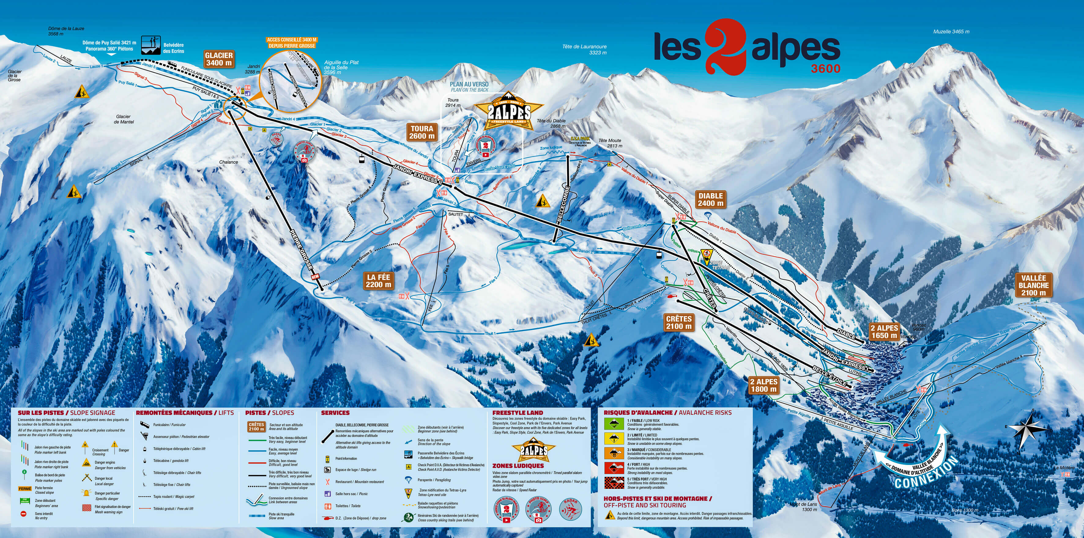 Les 2 Alpes Piste Map 2021 
