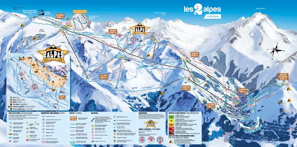 Les Deux Alpes Ski Resort Piste Map