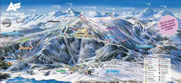 Les Angles Ski Resort Piste Map