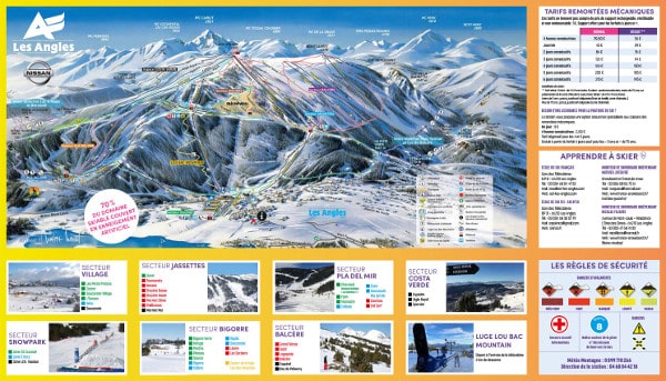 Les Angles Ski Resort Piste Ski Map