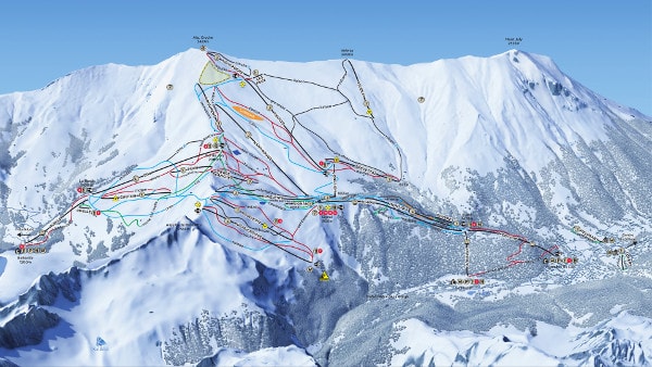Contamines Ski Resort Piste Map