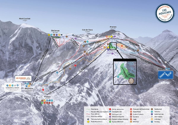 Les Houches Ski Resort Piste Ski Map