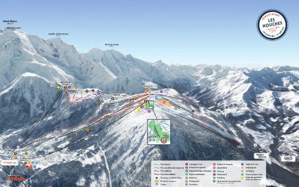 Les Houches Ski Resort Piste Ski Map