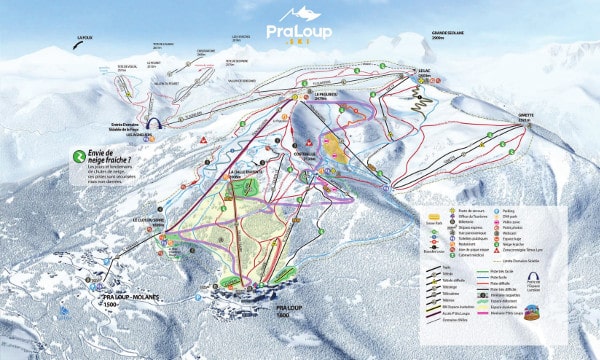 Pra Loup Piste Map