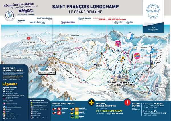 Saint Francois Longchamp Ski Resort Piste Map
