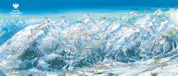 Serre Chevalier Ski Area Piste Map