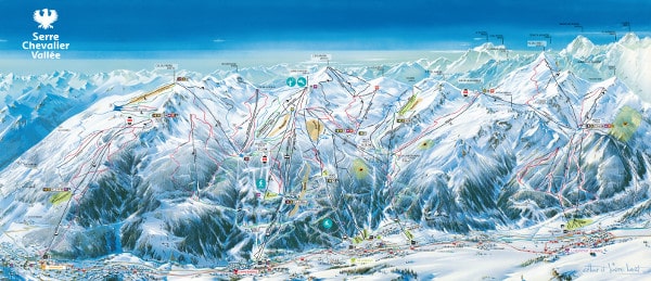 Serre Chevalier Ski Area Piste Map