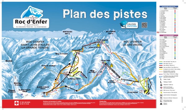 Espace Roc d'Enfer Ski Resort Piste Map