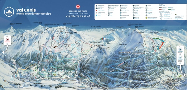 Val Cenis Ski Resort Piste Map