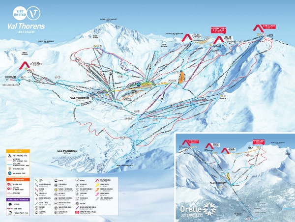 Meribel Piste Map 2020 Val Thorens Ski Resort Piste Maps