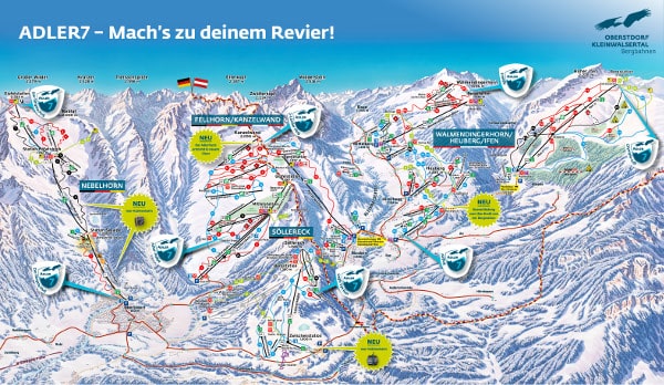 Kleinwalsertal Piste Map