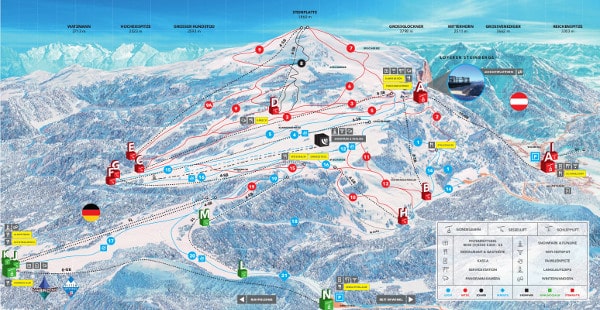 Winklmoosalm Ski Resort Piste Map