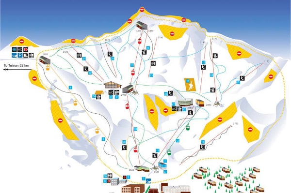 Dizin Piste Map