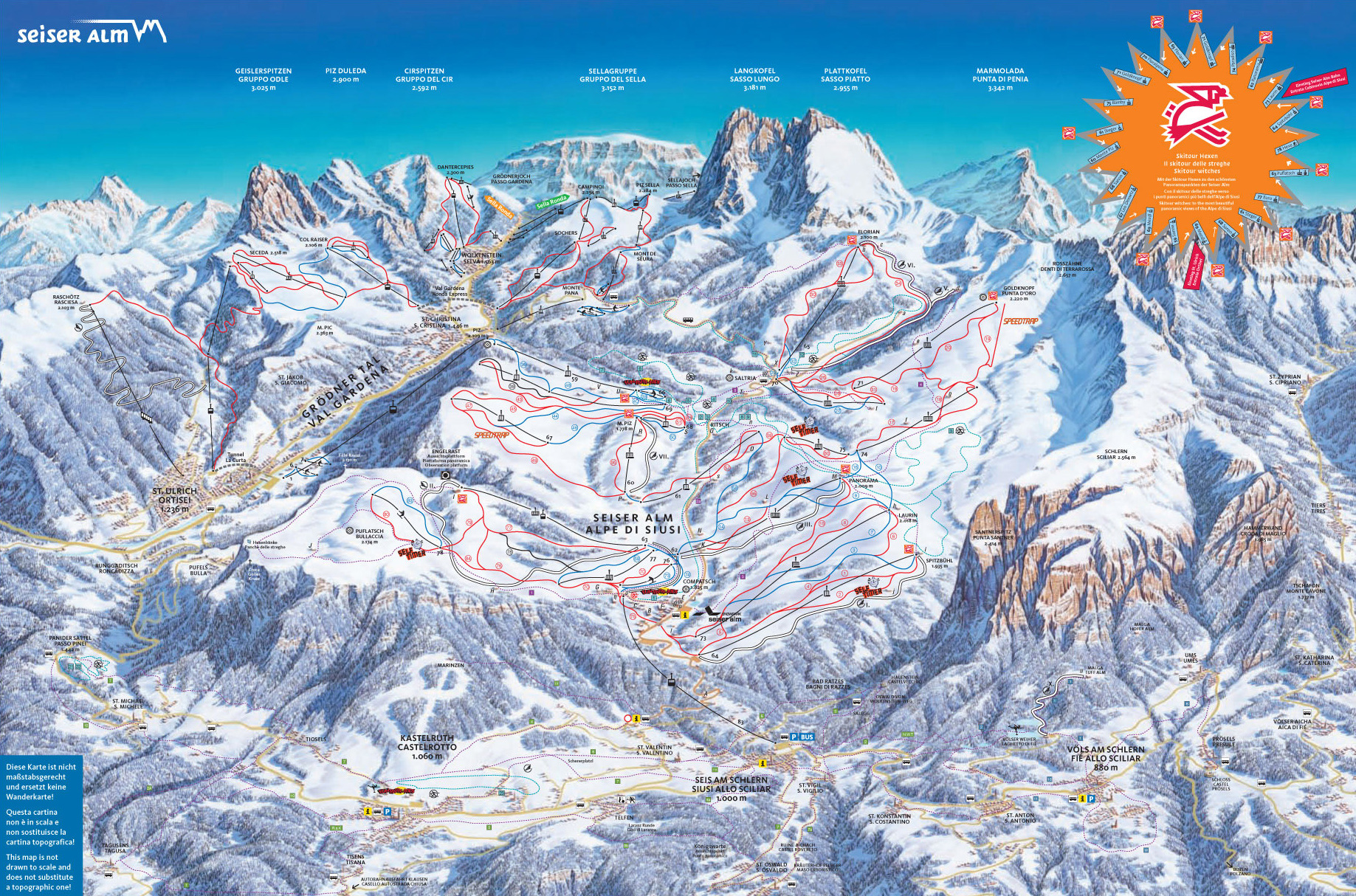 Alpe Di Siusi Piste Map