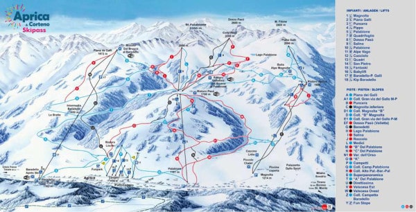 Aprica Ski Piste Map