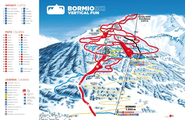 Bormio Ski Resort Piste Map