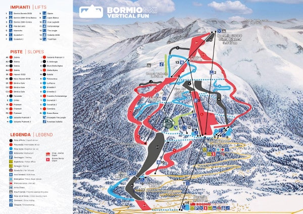 Bormio Ski Resort Piste Map