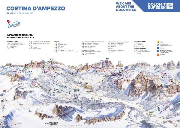 Cortina d'Ampezzo Piste Map