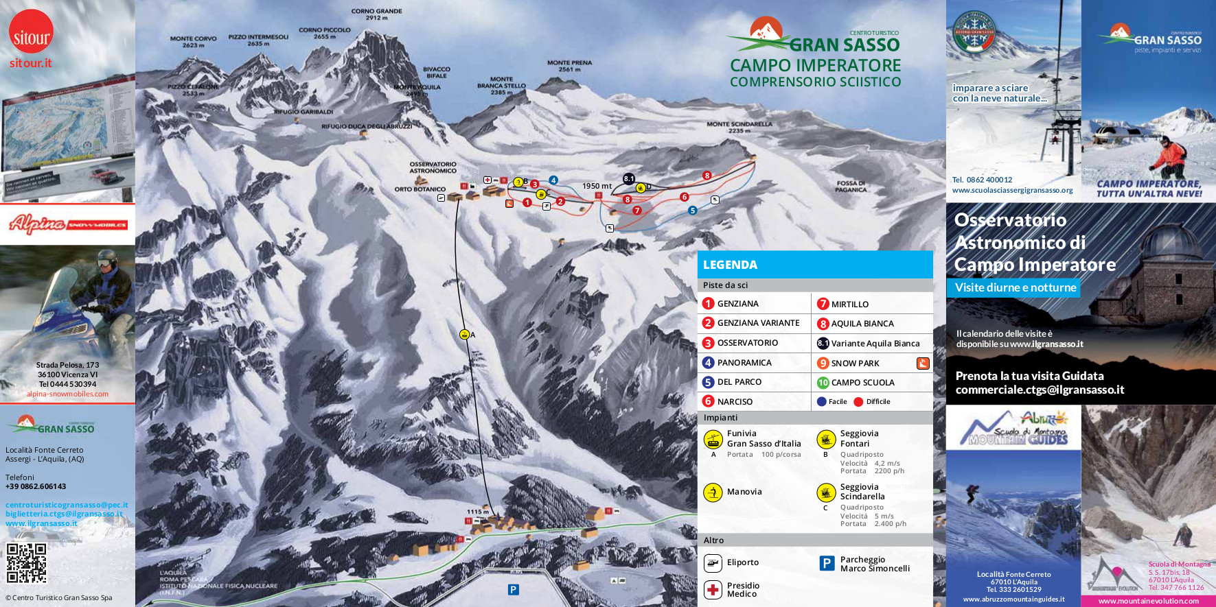 Gran Sasso, Italy Piste Map – Free downloadable piste maps.