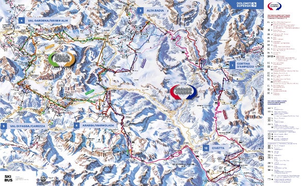 Grande Guerra Piste Map