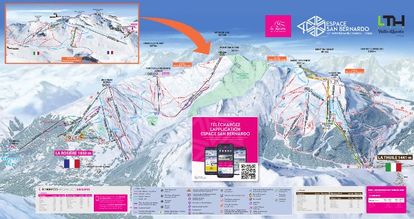 La Thuile Ski Resort Piste Ski Map