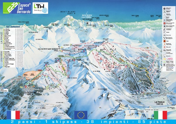 La Thuile Ski Resort Piste Map