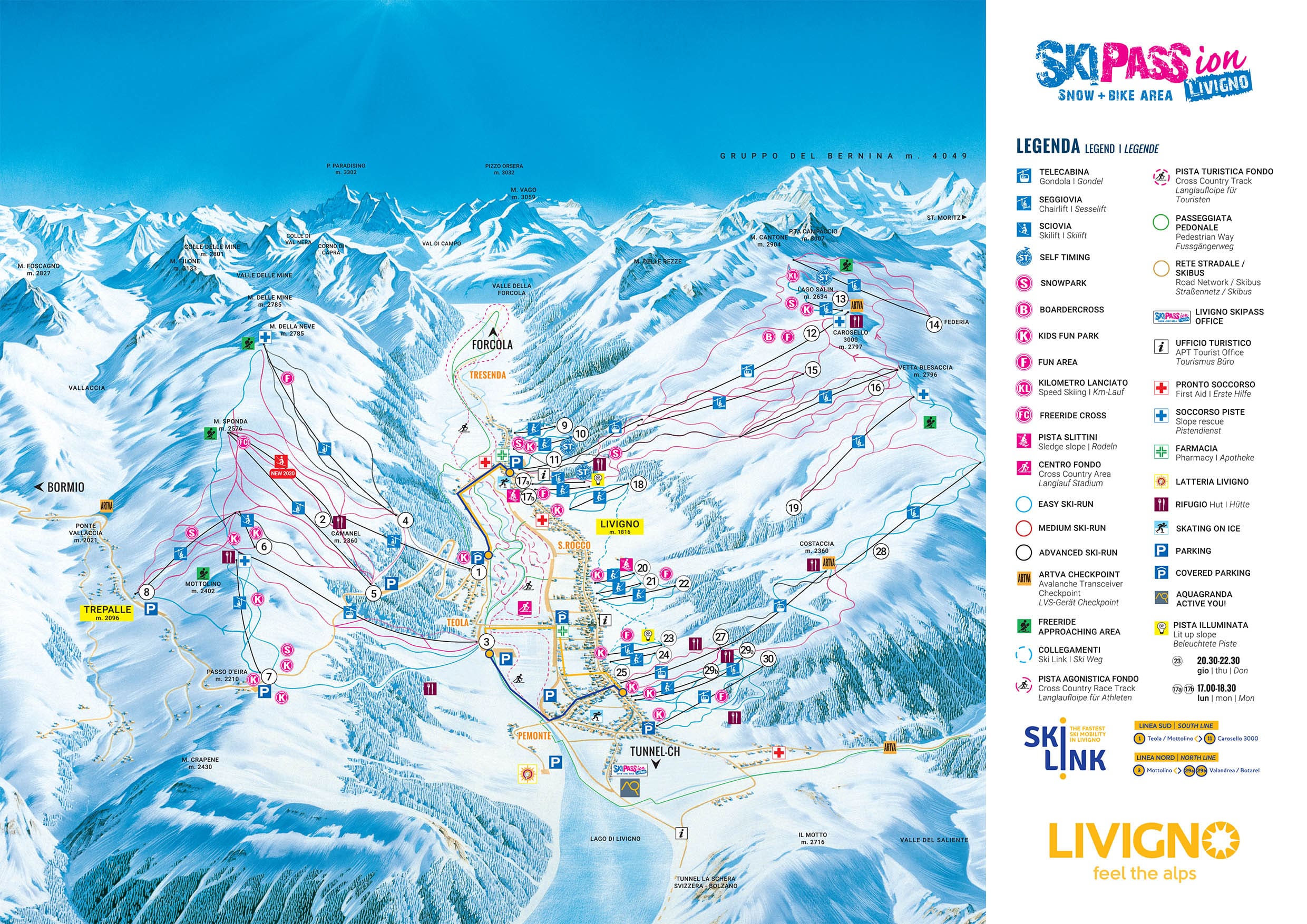 Livigno Ski Resort Piste Maps