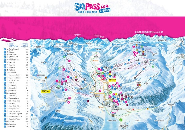 Livigno Ski Resort Piste Map
