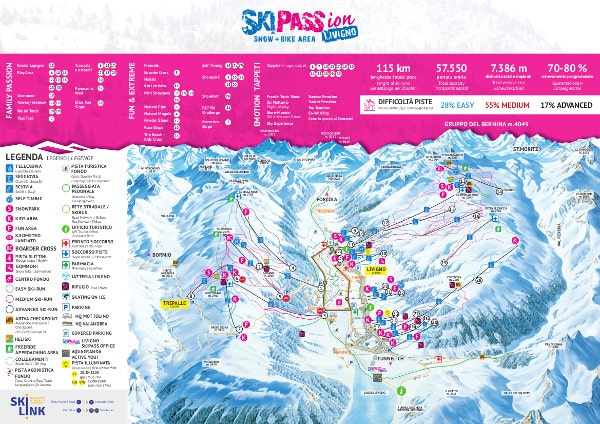 Livigno Ski Resort Piste Map