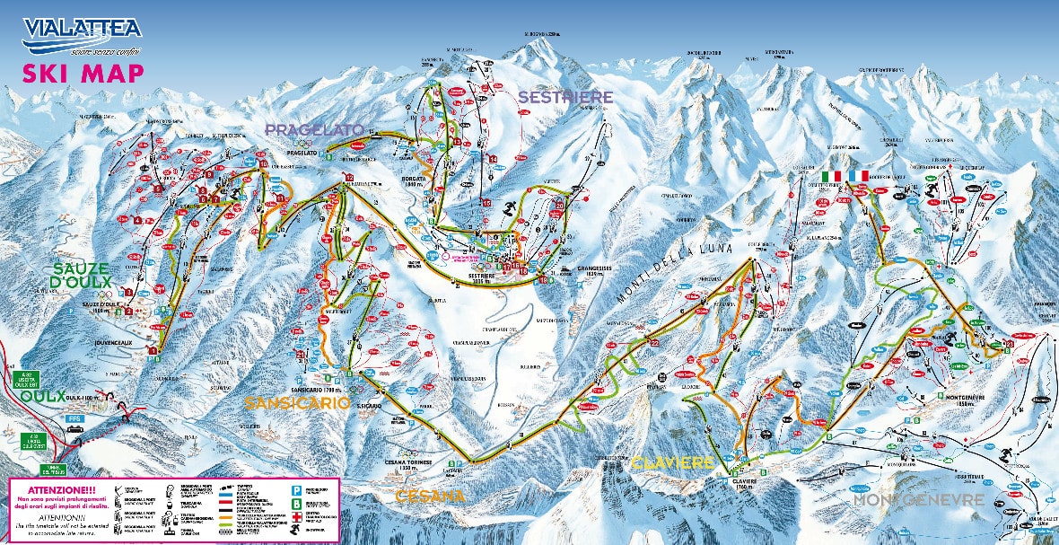 Milky Way Piste Map Milky Way Ski Resorts Piste Maps