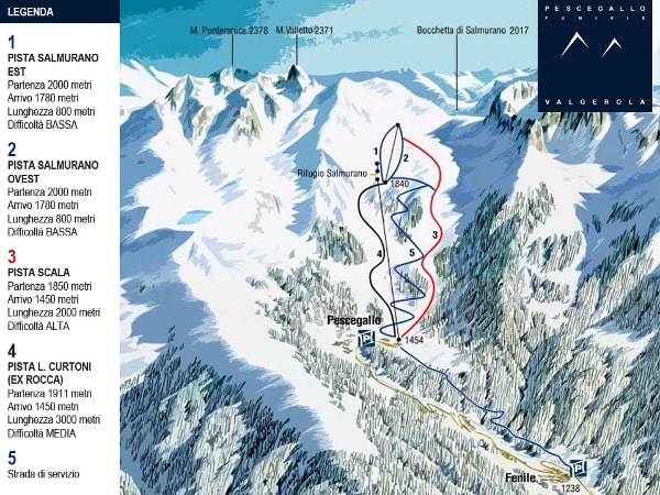 Pescegallo Piste Map