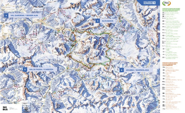 Sella Ronda Piste Map