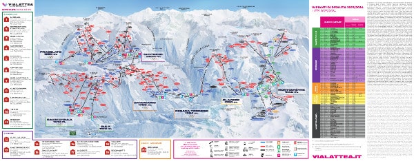 Sestriere Ski Resort Piste Map