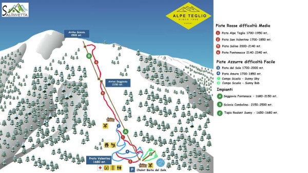 Teglio Piste Map