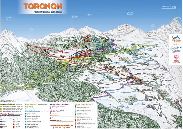 Torgnon Piste Map