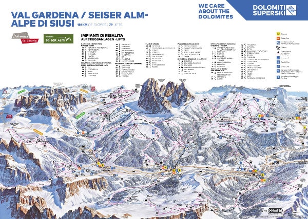 Alpe di Siusi Piste Map