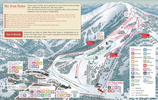 Annupuri Ski Resort Piste Map