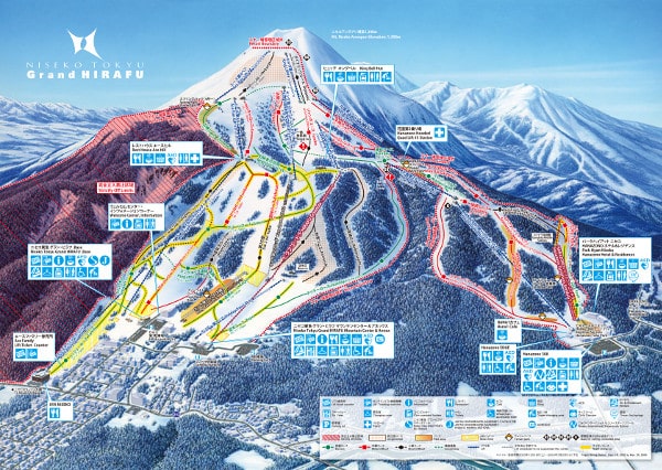 Grand Hirafu Ski Resort Piste Map