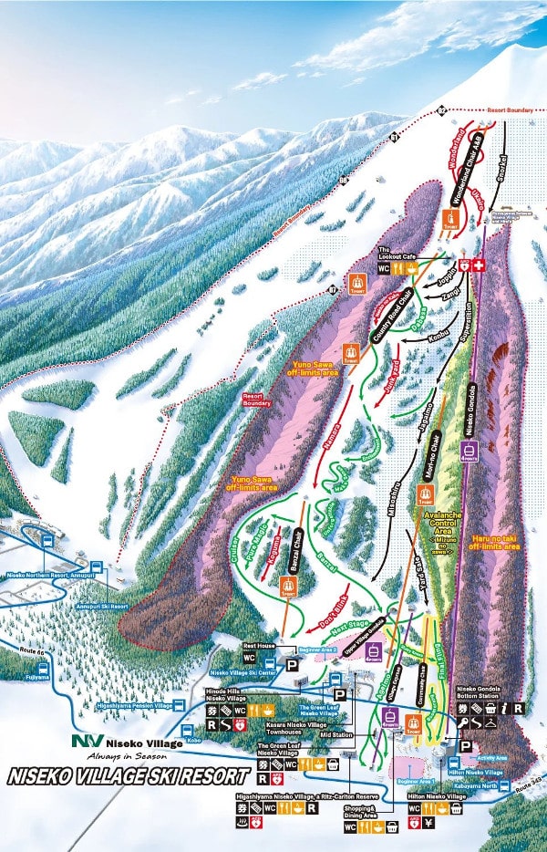 Niseko Village Ski Resort Piste Map
