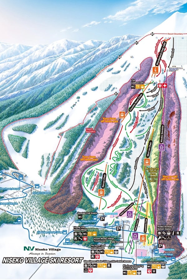 Niseko Village Ski Resort Piste Map