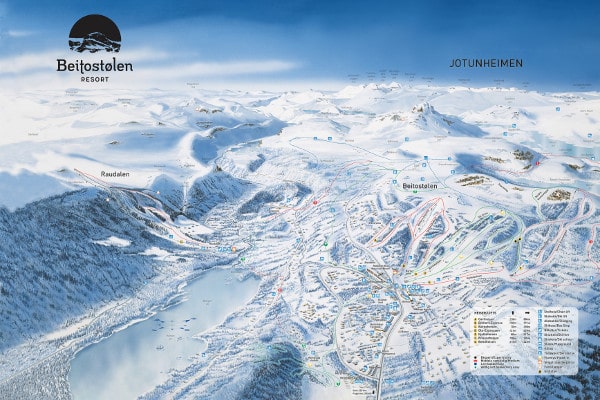 Beitostolen Ski Resort Piste Map